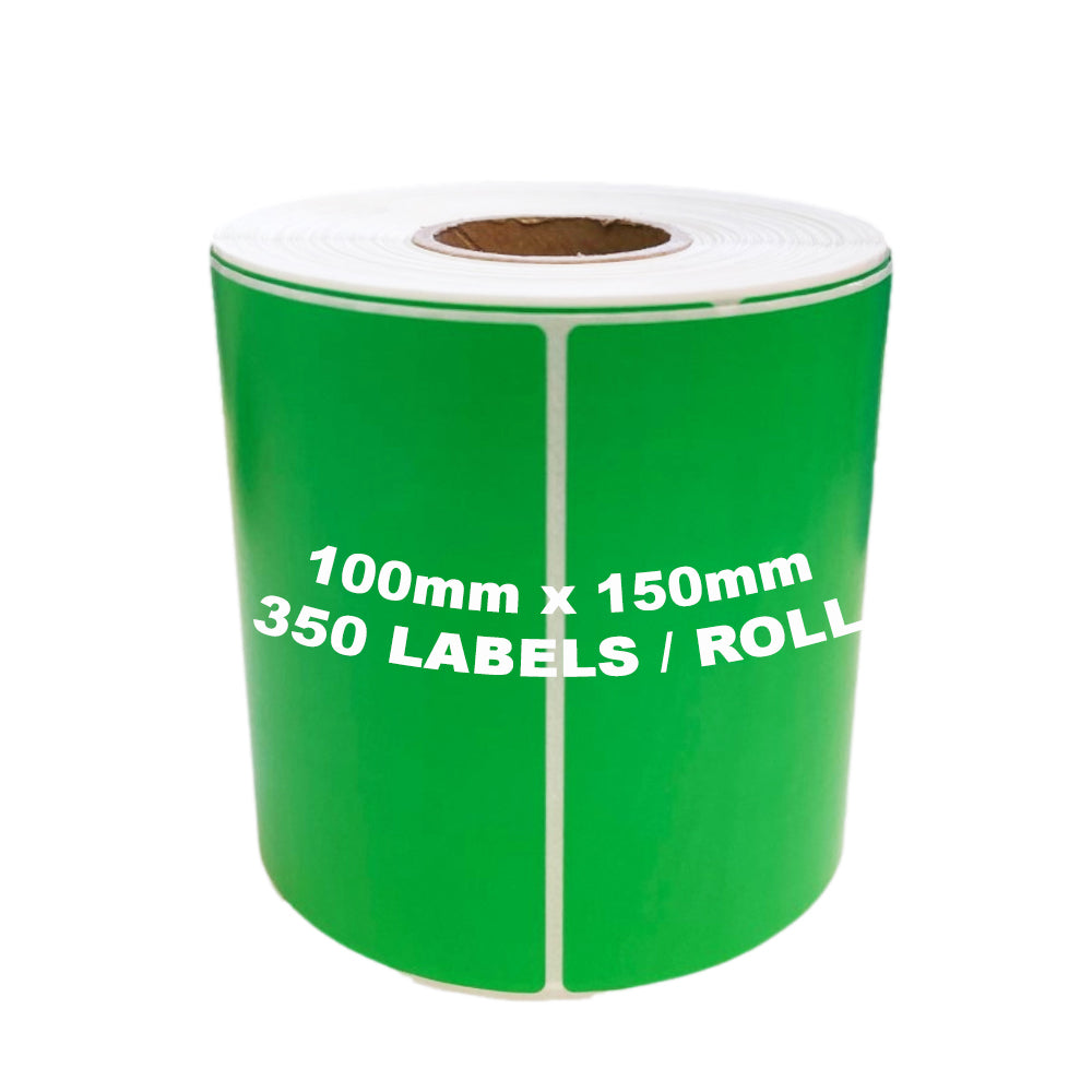 Zebra And All Direct Thermal Printer Compatible Green Labels 100mm X 150 5128