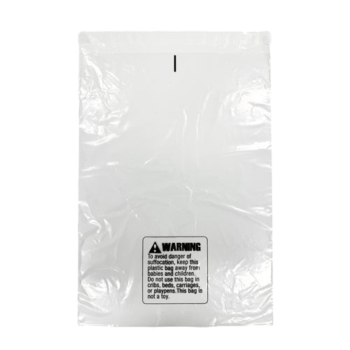 Clear Poly Bags 255mm x 330mm [Self Seal] [with Suffocation Warning]