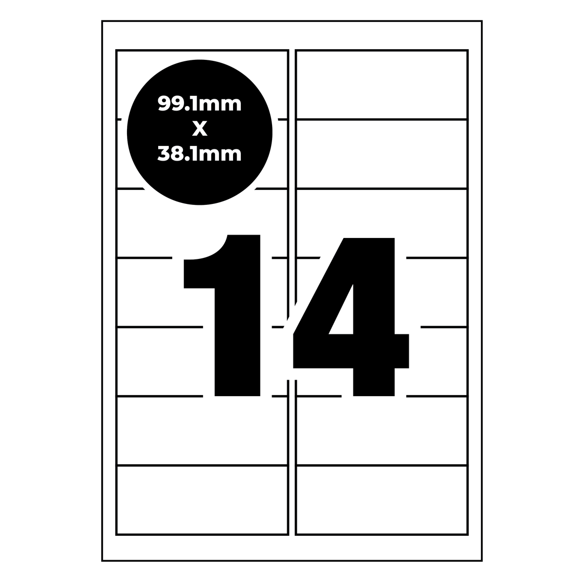 A4 Self Adhesive Address Labels 14 Per Page [Compatible with Avery ...