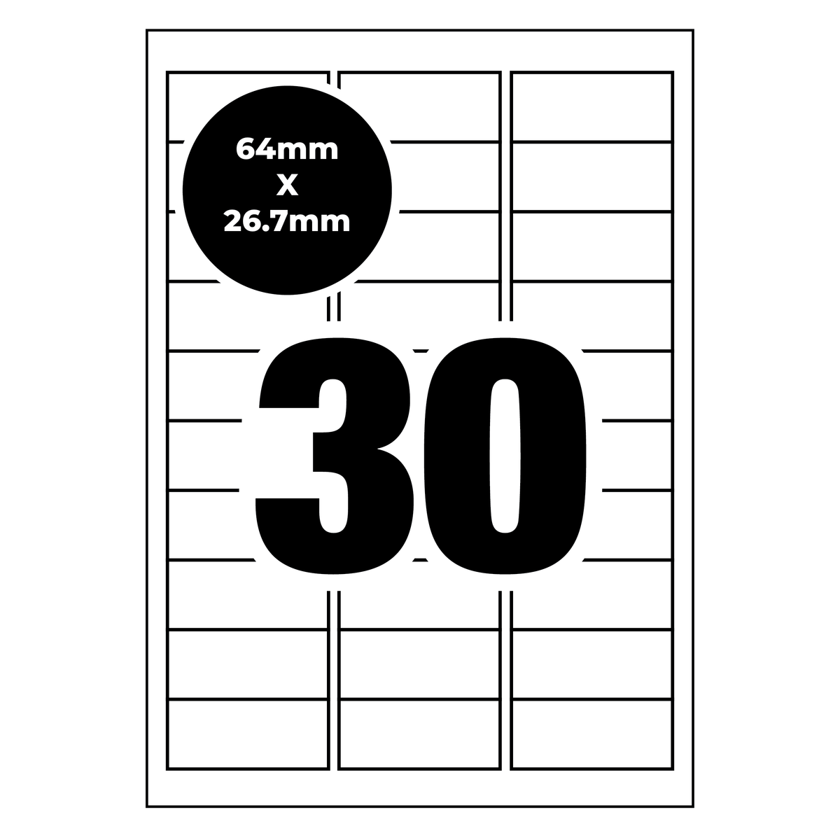 A4 Self Adhesive Address Labels 30 Per Page [Compatible with Avery ...